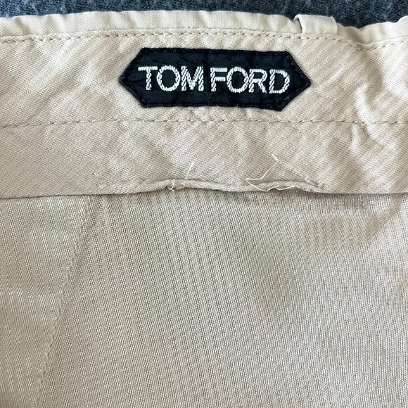 Tom Ford Side Tab Button Cotton Flat Front Khakis Mens - Picture 8 of 8